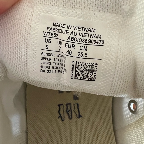 Converse Low Top white size 9 women NEW - Picture 5 of 6